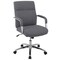 Global Industrial High Back Fabric Task Chair, Charcoal Gray, Fixed Arms, High Back 695622GY - alternate 1